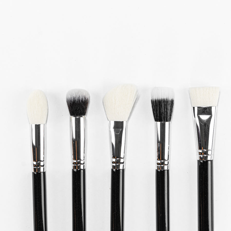 Kit Black 25 brochas profesionales - Elha Beauty