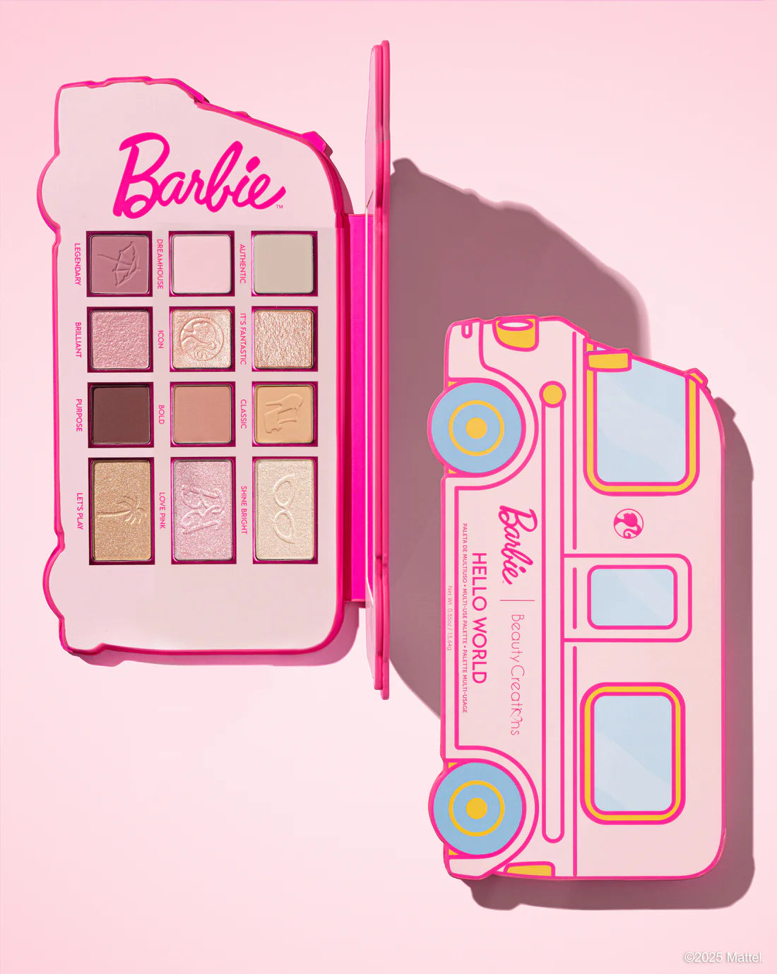 BARBIE X BEAUTY CREATIONS- PALETA DE SOMBRAS HELLO WORLD