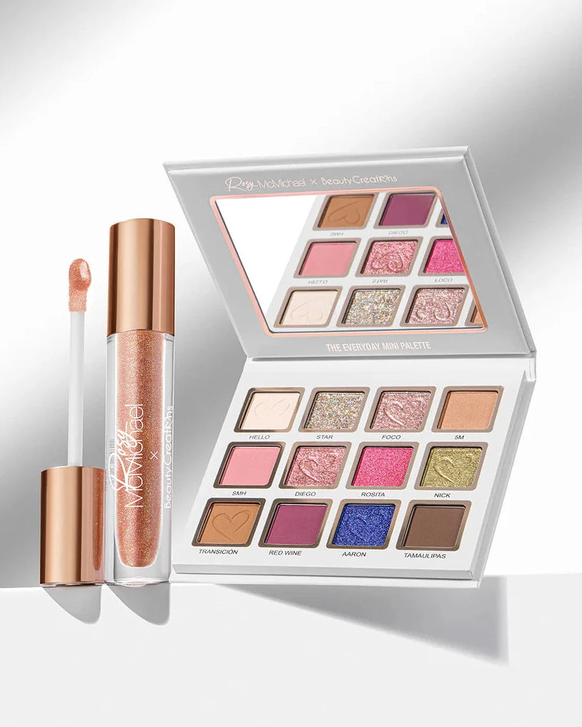 ROSY McMICHAEL X BEAUTY CREATIONS - BUNDLE ROSY'S ESSENTILS GLOSS + PALETA