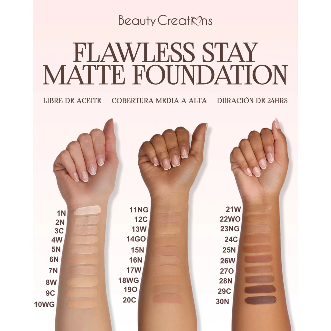 FLAWLESS STAY MATTE FOUNDATION -BASE DE MAQUILLAJE LIQUIDA MATTE
