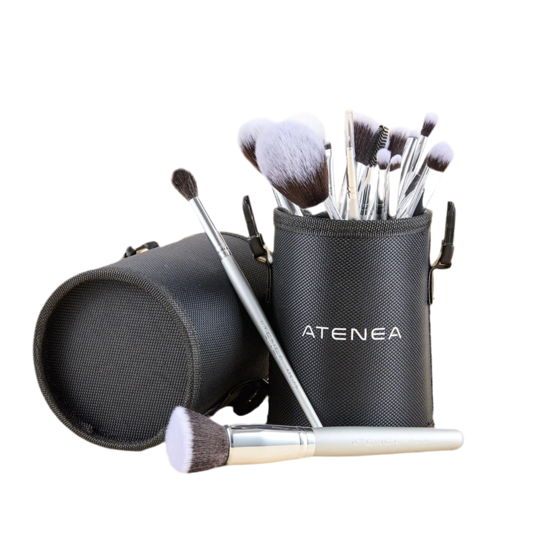 KIT DE BROCHAS DE MAQUILLAJE SILVER
