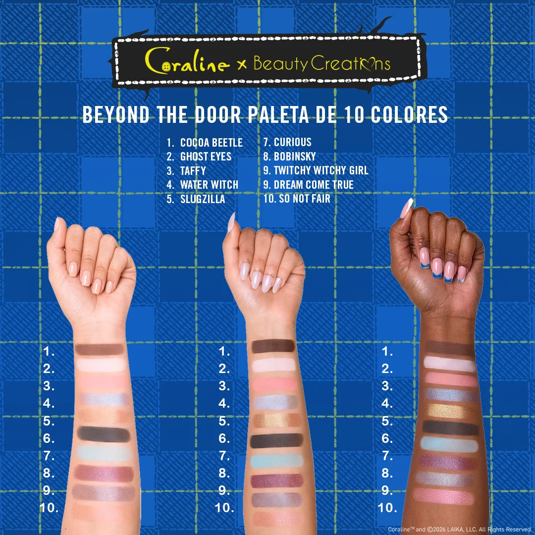 CORALINE X BEAUTY CREATIONS - PALETA DE SOMBRAS - BEYOND THE DOOR