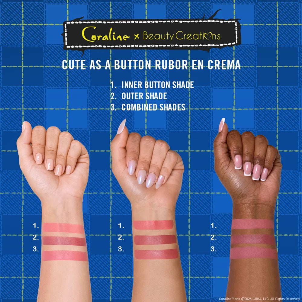 CORALINE X BEAUTY CREATIONS - RUBOR DOU COLOR - CUTE AS A BUTTON