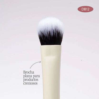 BROCHA DUO PLANA CREMA Y DIFUMINADORA DB12