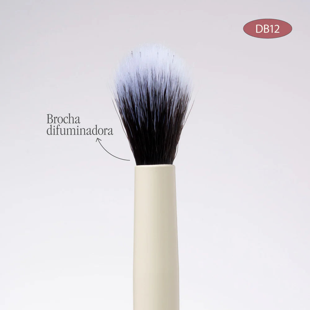 BROCHA DUO PLANA CREMA Y DIFUMINADORA DB12