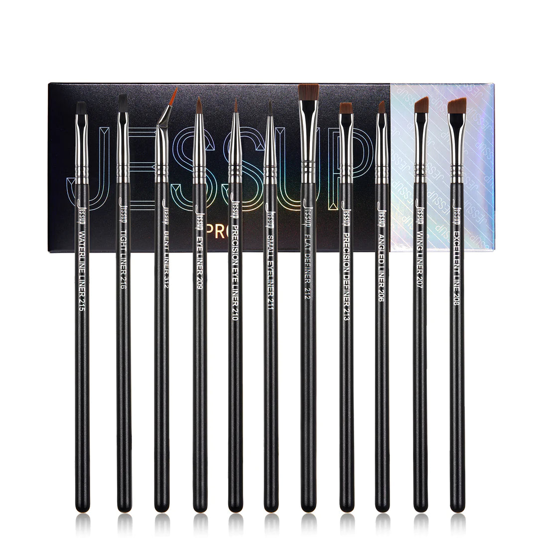 Professional Makeup Eyeliner Brush Set 11pcs - Jessup Beauty