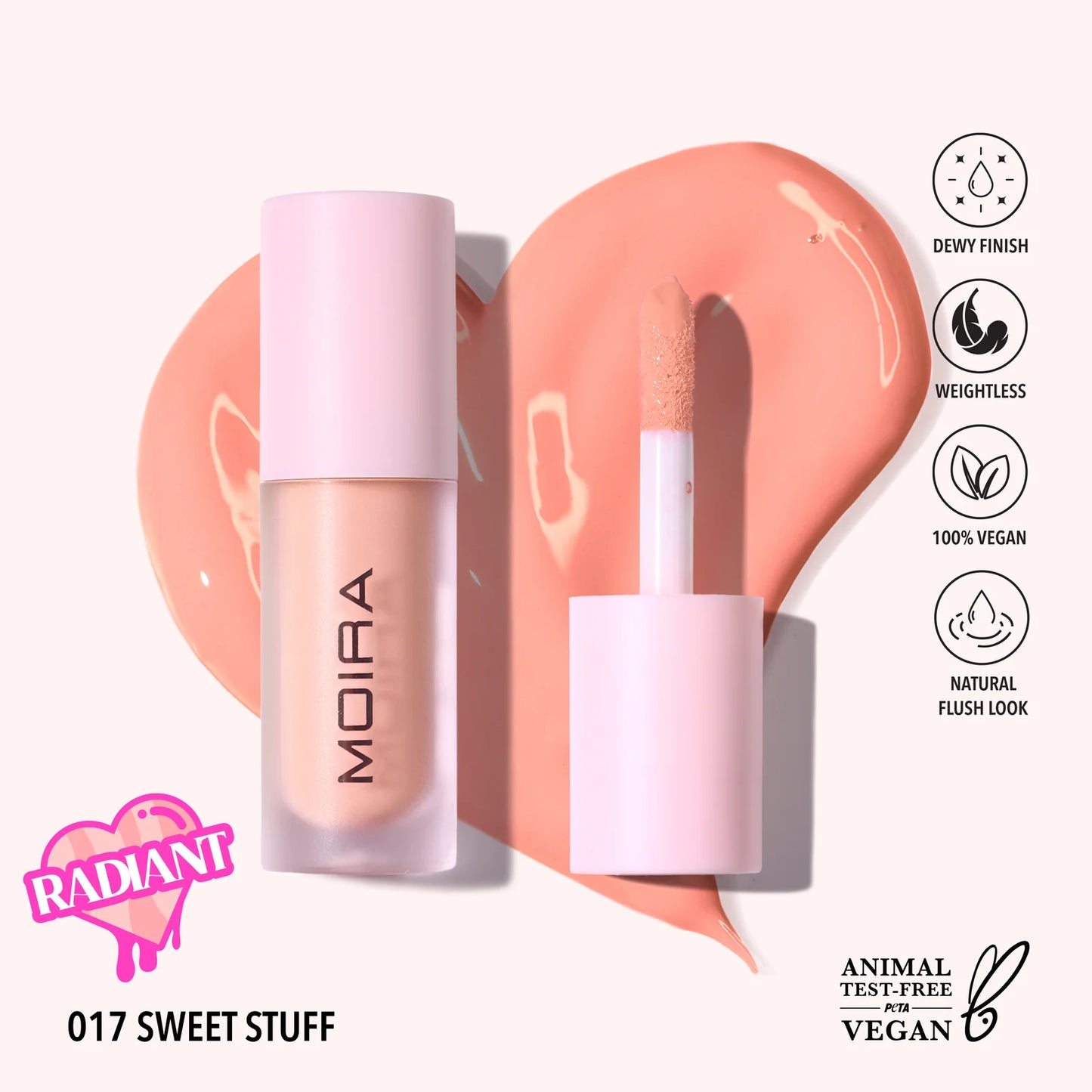 Rubor liquido Love Steady Liquid Blush - Moira