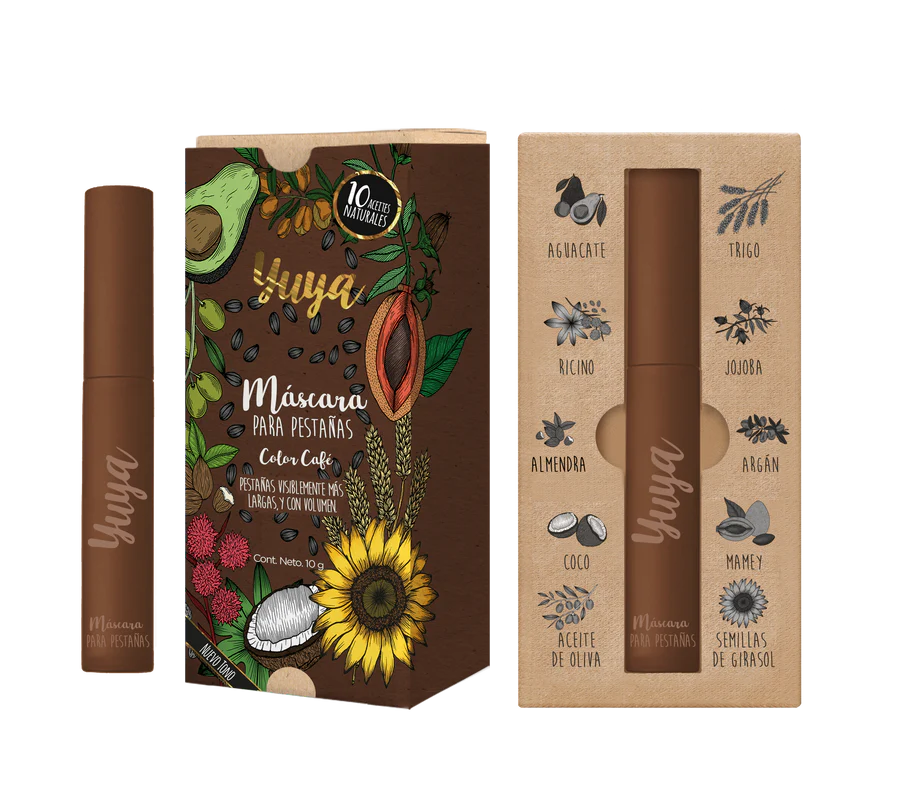 MASCARA PARA PESTAÑAS 10 ACEITES NATURALES (TONO CAFE)
