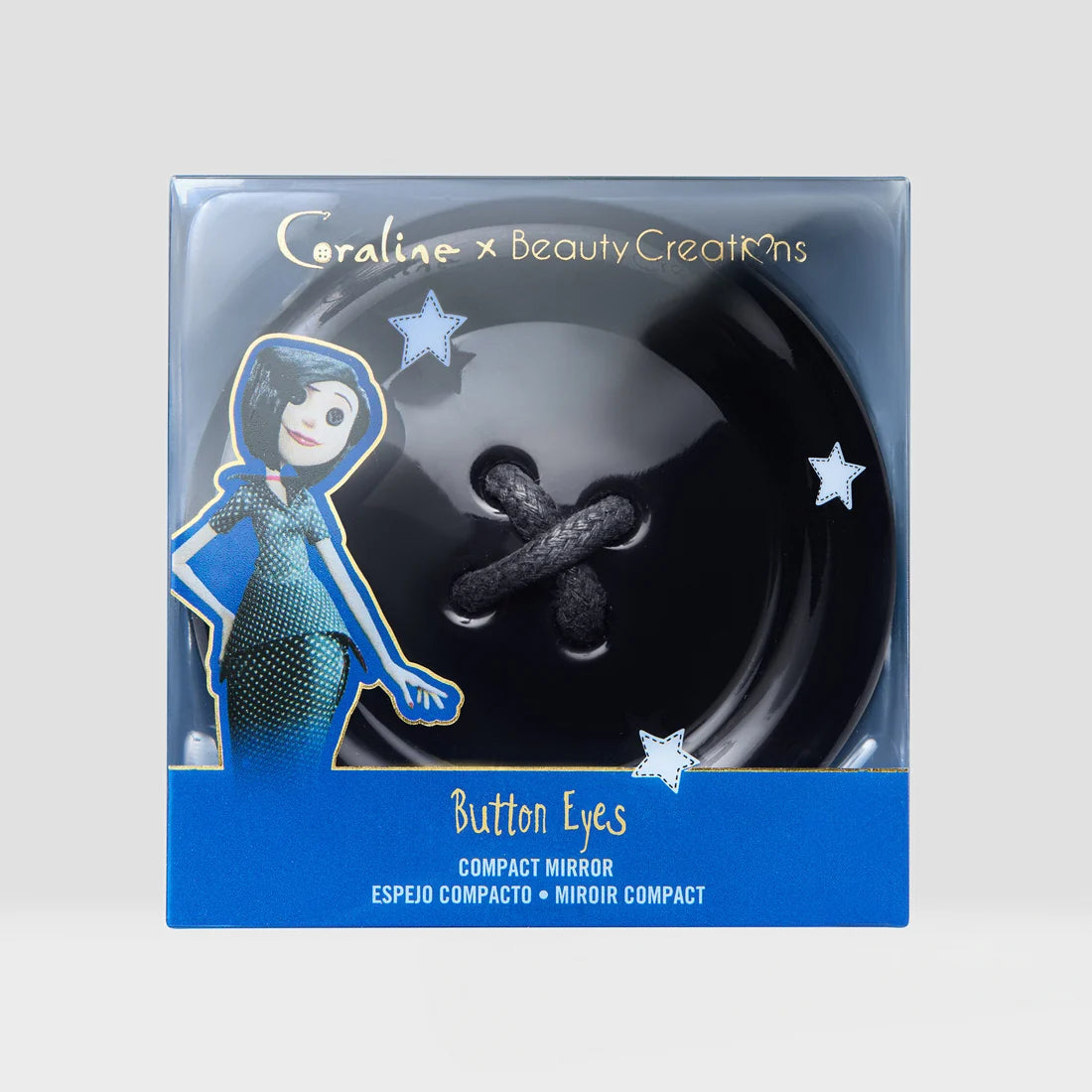 CORALINE X BEAUTY CREATIONS - ESPEJO COMPACTO - BUTTON EYES