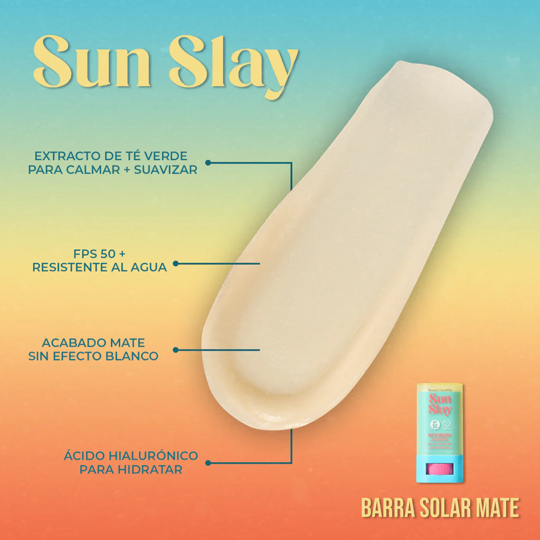 SUN SLAY - PROTECTOR SOLAR EN BARRA - MATTE SUN STICK