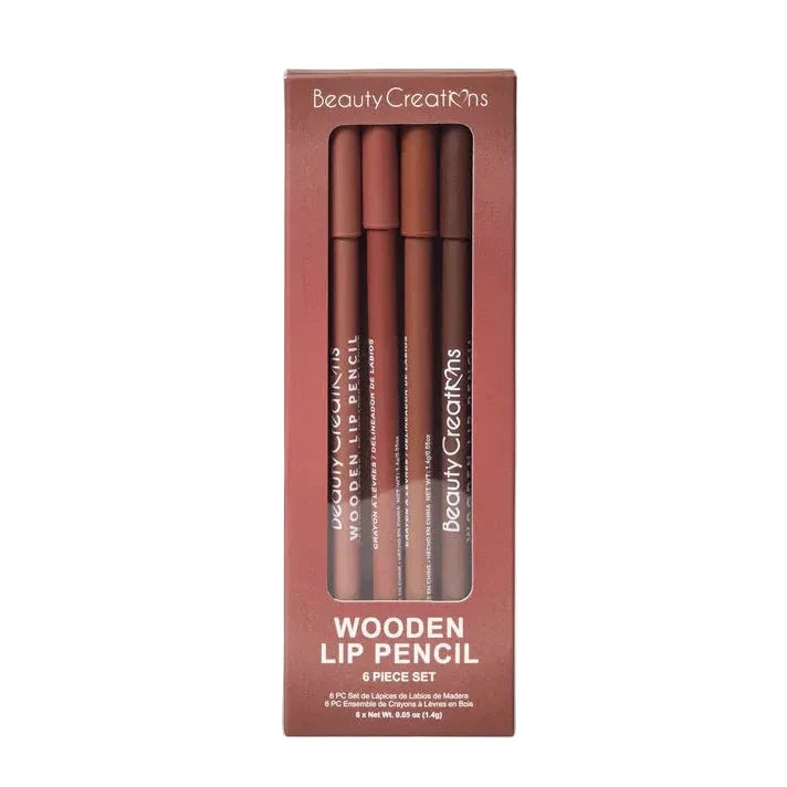 LÁPIZ DELINEADOR DE LABIOS - SET DE 6PZAS NUDES