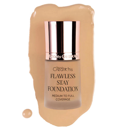 Base de maquillaje Flawless stay foundation - Beauty Creations